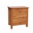 Brooklyn Oak 3 Drawer Narrow Chest Of Drawers Oiled Finish