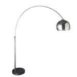 LARGE CHROME FLOOR LAMP+MARBLE