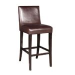 LEATHER BAR STOOL (DARK BROWN)