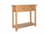 2 DRWAER OAK CONSOLE TABLE