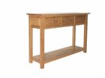 3 DRWAER OAK CONSOLE TABLE