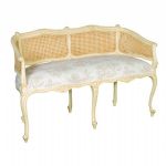 VALBONNE 2 SEATER SETTEE RATTAN/TOILE