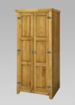 AMALFI WAXED SOLID PINE DOUBLE 2 DOOR DOUBLE WARDROBE