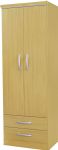NEW ANNA BEECH EFFECT 2 DOOR, 2 DRAWER DOUBLE WARDROBE