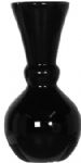 BLACK GLASS PAWN SHAPE VASE