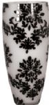 MEDIUM APPLIED PATTERN GLASS VASE