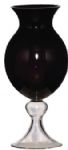 MEDIUM BLACK ONION SHAPED VASE
